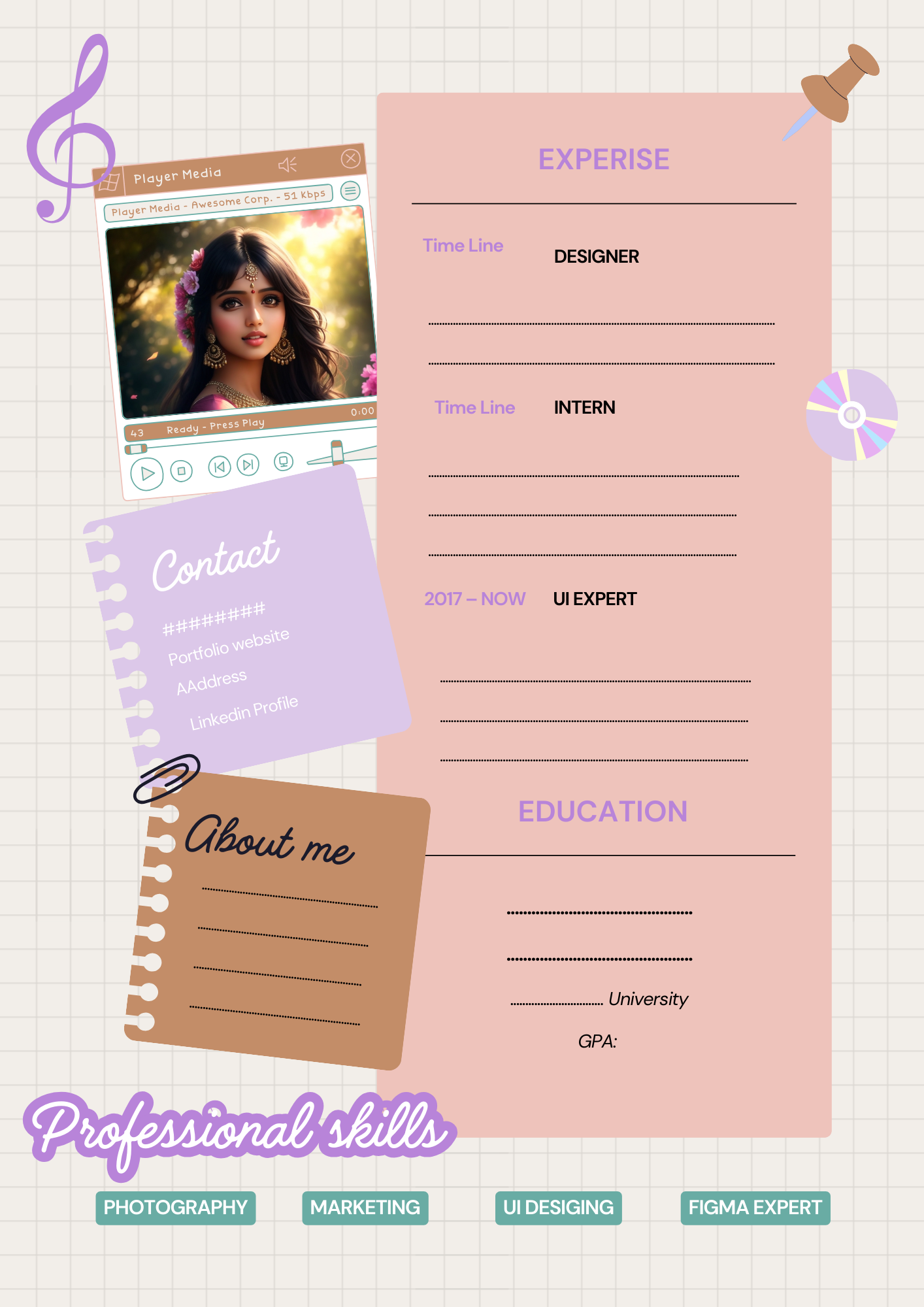 Aesthetic CV Template